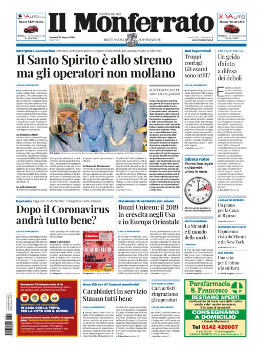 Il Monferrato - Edizione 24 del 27/03/2020
